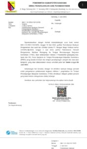 Surat tembusan eksekusi pasar Banjaran