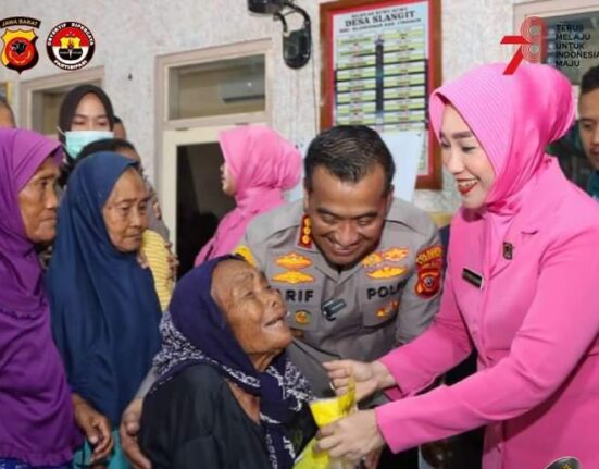 Polresta Cirebon Salurkan Bantuan Air Bersih, Sembako, Nutrisi untuk Balita, dan Pengobatan Gratis di Desa Slangit