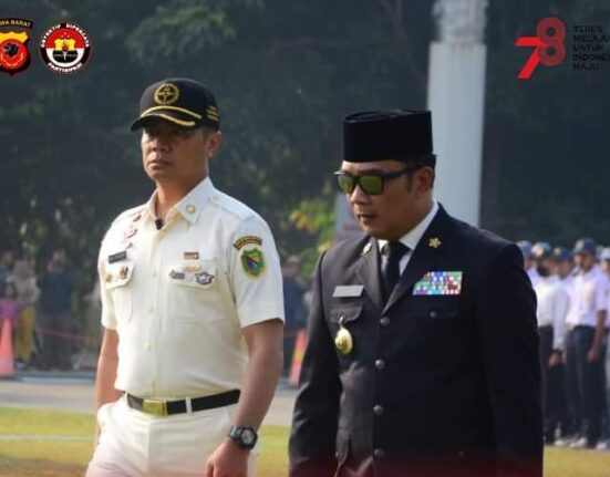 GELAR APEL BESAR PASKIBRAKA SE-JABAR, KAPOLRES BANJAR BERTINDAK SEBAGAI KOMANDAN APEL
