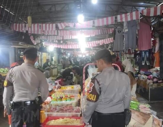 Satuan Samapta Patroli Ke Pasar Ciamis Cegah Kecurangan Penimbunan Bahan Pokok
