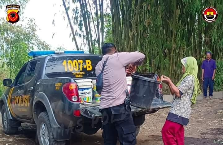 Kepedulian Polres Garut Untuk Warga Yang Mengalami Kesulitan Air Bersih