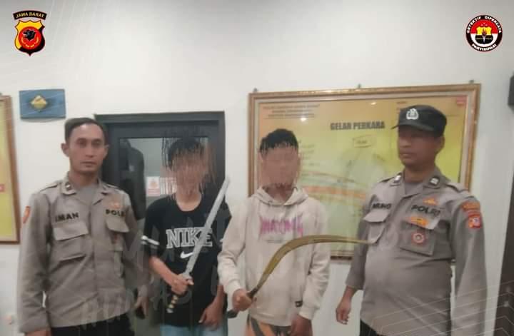 Polsek Karangampel Berhasil Amankan Dua Remaja Diduga Anggota Geng Motor