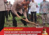 Demi Wujudkan Wilayah Dengan Udara Yang Sehat Polres Garut Tanam 300 Bibit Pohon