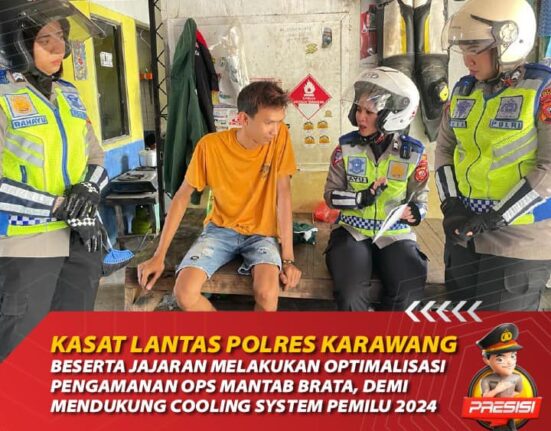 Dukung Cooling System, Kasat Lantas Polres Karawang Optimalisasi Pengamanan OMB