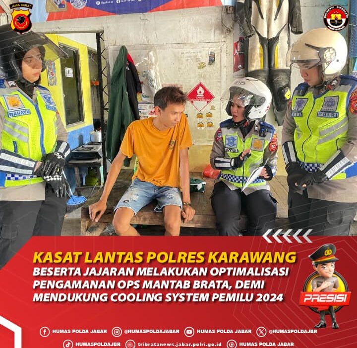 Dukung Cooling System, Kasat Lantas Polres Karawang Optimalisasi Pengamanan OMB