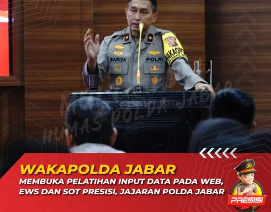 WAKAPOLDA JABAR MEMBUKA PELATIHAN INPUT DATA PADA WEB, EWS DAN SOT PRESISI, JAJARAN POLDA JABAR