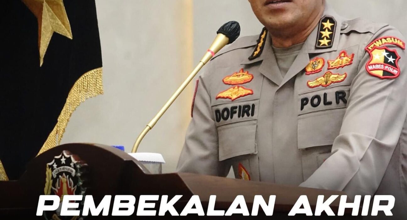 Pembekalan Akhir Irwasum Polri Komisaris Jenderal Polisi Drs. H. Ahmad Dofiri, M.Si. Kepada Taruna Tk.IV Angkatan 55 Batalyon Satya Dharma Akademi Kepolisian