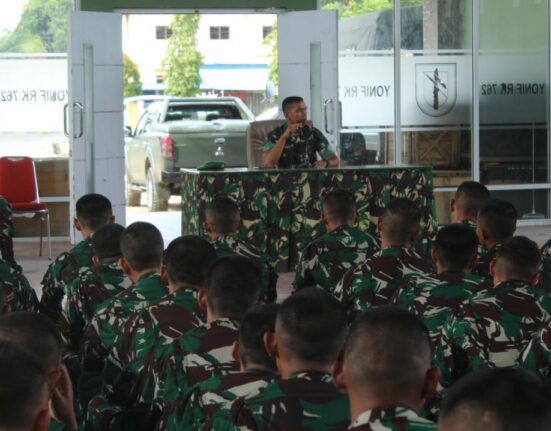 Keberhasilan 15 Bulan Menjaga Wilayah Rawan, Satgas Yonif 623 Mendapatkan Apresiasi dan Arahan Dari Kolakops 181/PVT