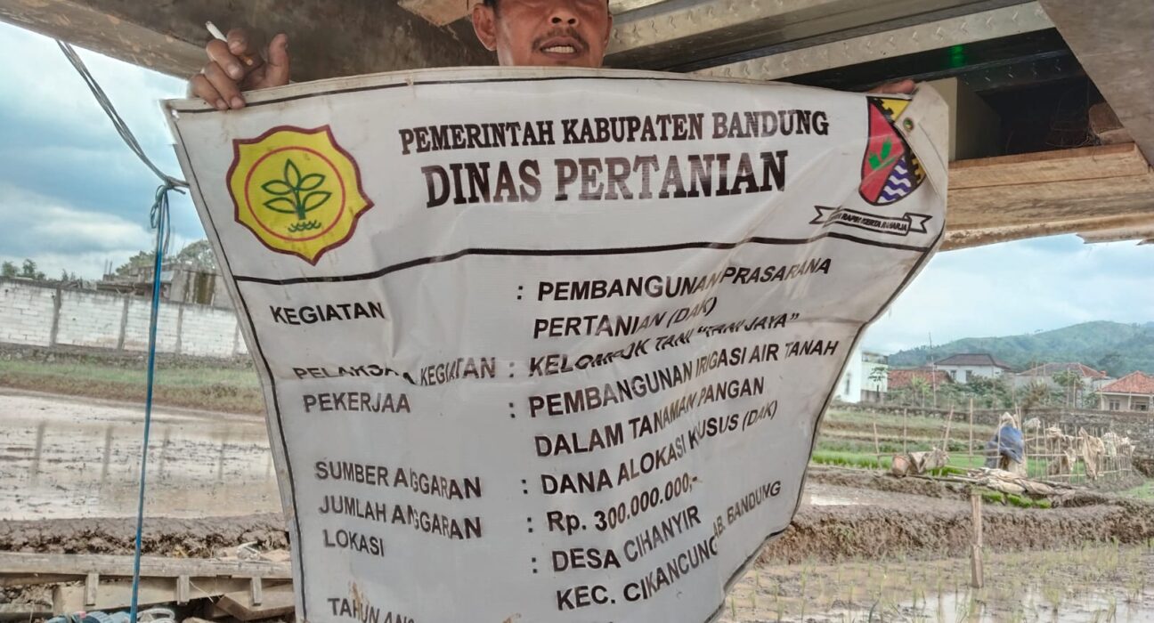 Diduga Jadi Ajang Bancakan Pembangunan Prasarana Pertanian (DAK) Rp.3 Ratus Juta Di Kab Bandung