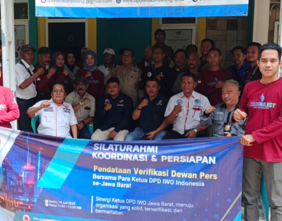 Ketua DPD IWO se-Jawa Barat Gelar Konsolidasi Verifikasi Dewan Pers di Karawang