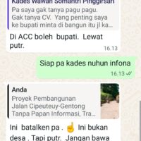 Proyek Jalan Cipeuteuy-Gentong Tanpa Papan Informasi, Transparansi Kades Pinggirsari Dipertanyakan